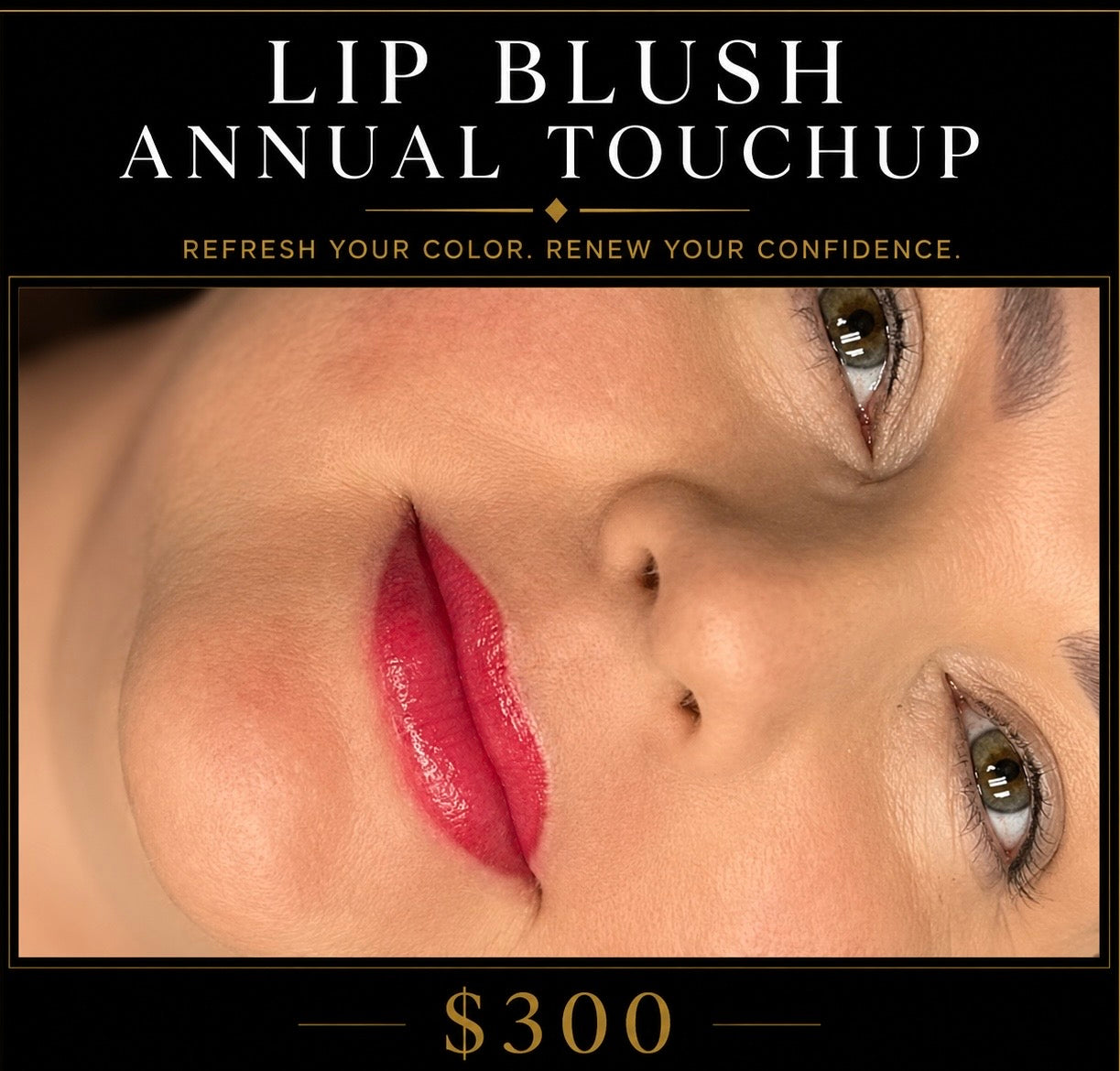 Annual Lip Blush TouchUp $300- Deposit required when booking.