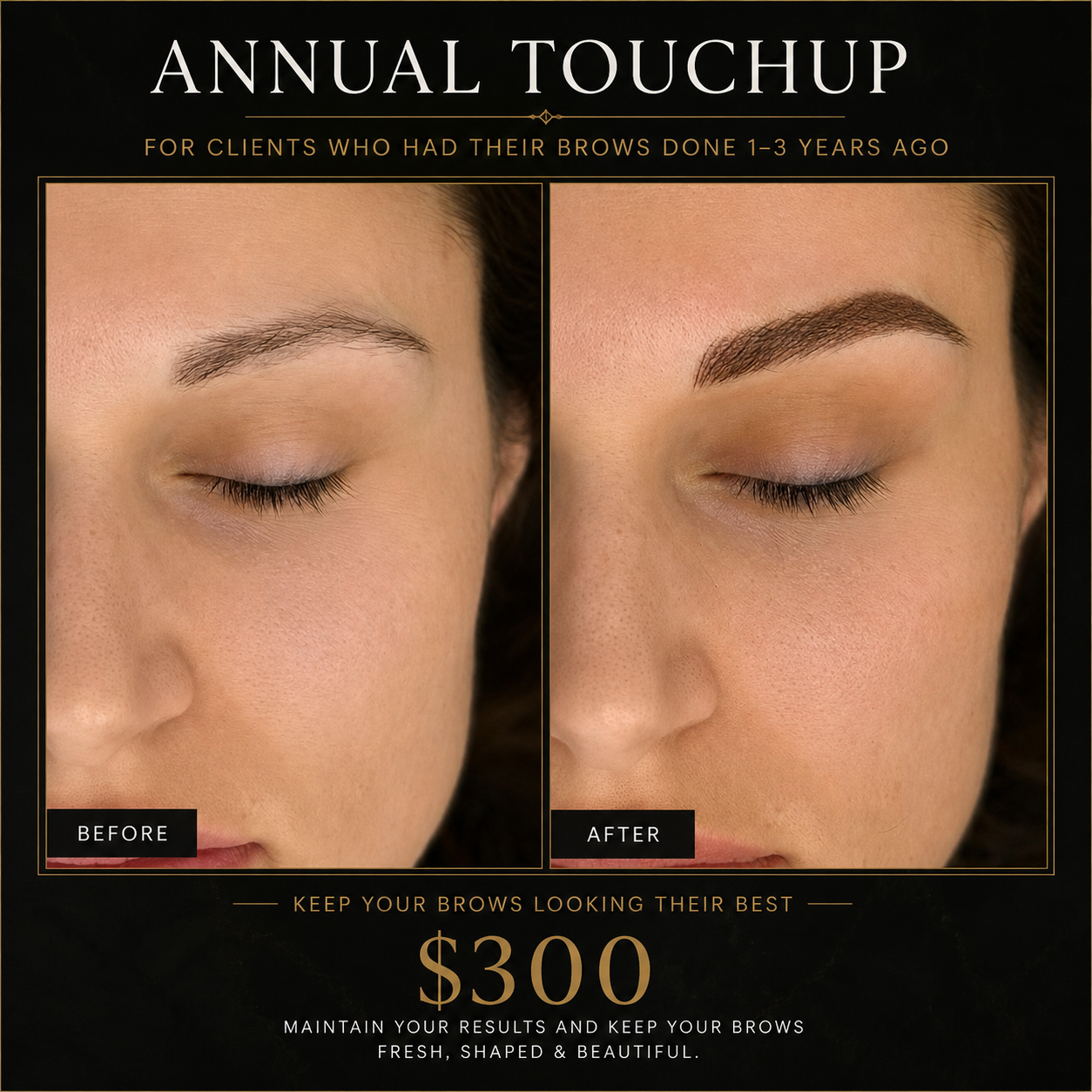 Annual Touchup $300- Deposit required when booking.