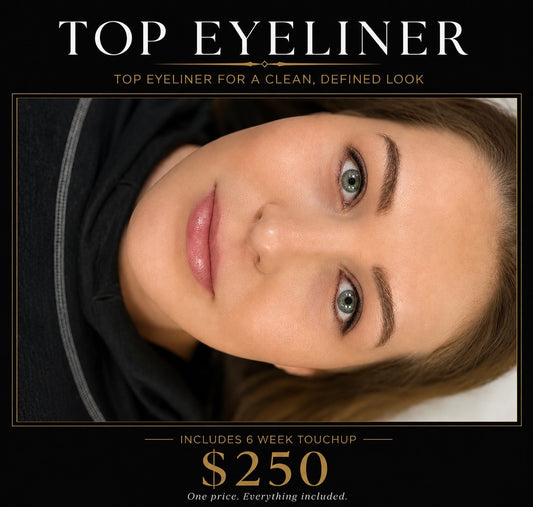 Top Eyeliner Appointment $250- six week touchup appointment included in price. Deposit required when booking.