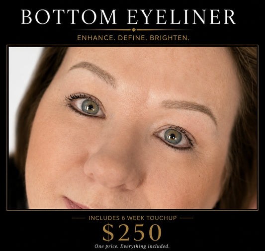 Bottom Eyeliner Appointment $250- six week touchup appointment included in price. Deposit required when booking.